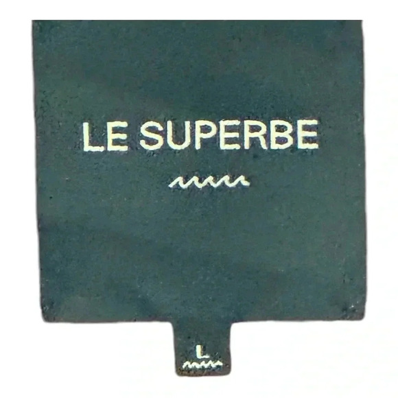 Le Superbe Cashmere Sequin Patch Silly Tiger Cardigan Maroon Sz L - Picture 10 of 11